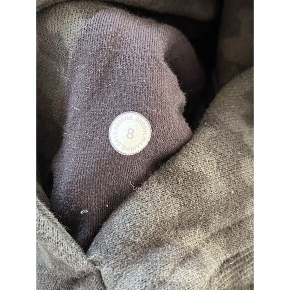 Lululemon Scuba Hoodie SIZE 8 Light Cotton Fleece Camo Evergreen Multi Full Zip - Picture 5 of 9